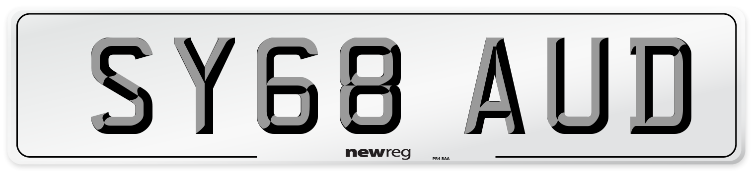 SY68 AUD Number Plate from New Reg